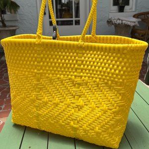 Maria Victoria Yellow Beach Bag New Never Used Beachy Sunny Summer Tote